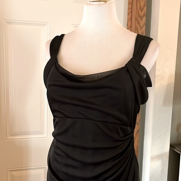 Alex Evening Black Cold Shoulder Dress - Picture 2 of 10
